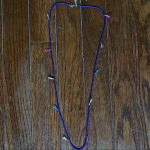 Dainty Seed Bead Tassel vv Necklace